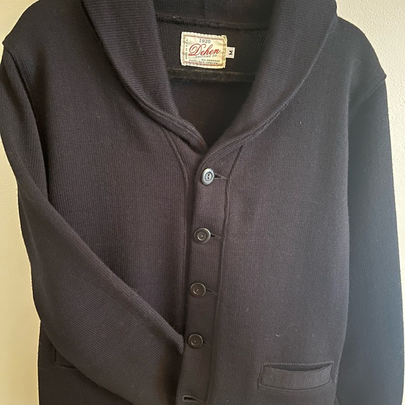 Dehen 1920 Black Men's Cardigan Sweater - Picture 2 of 6